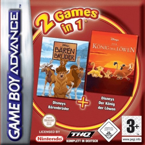 2 Games In 1: Disney's Baren Bruder + Disney's Konig der Lowen