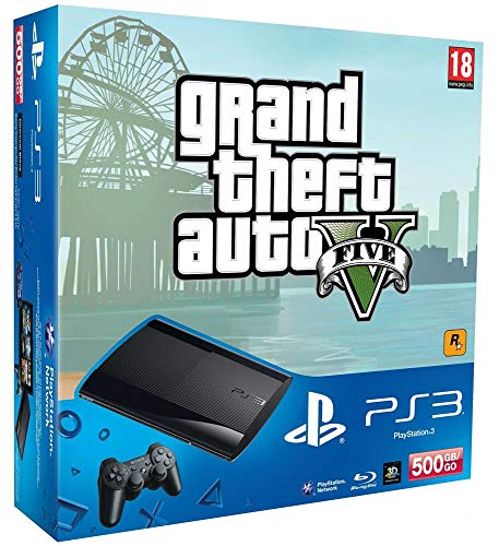 Console PS3 Ultra slim 500 Go noire + GTA V