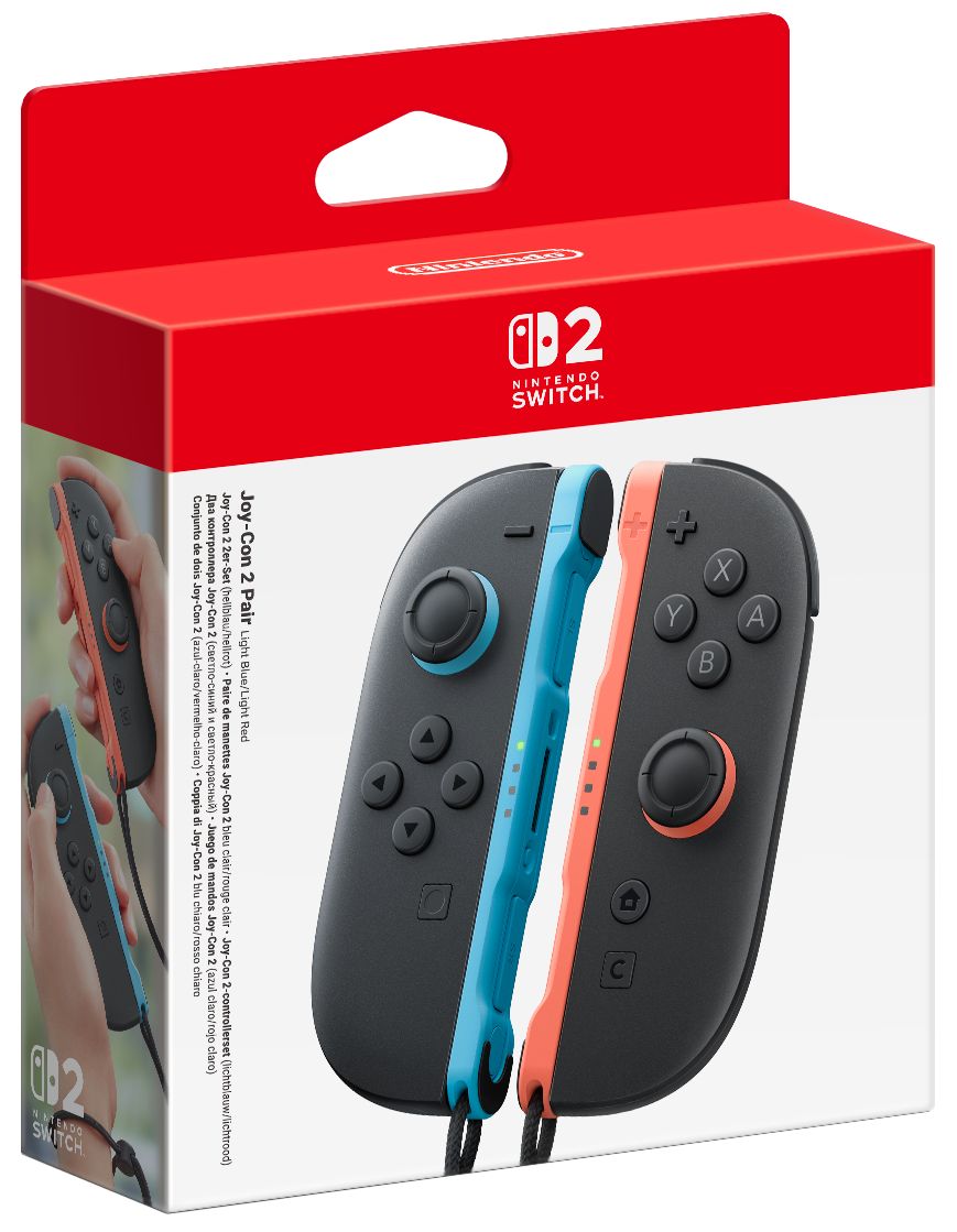 Paire de manettes Joy-Con 2 pour Nintendo Switch 2  - couleur bleu clair & rouge clair