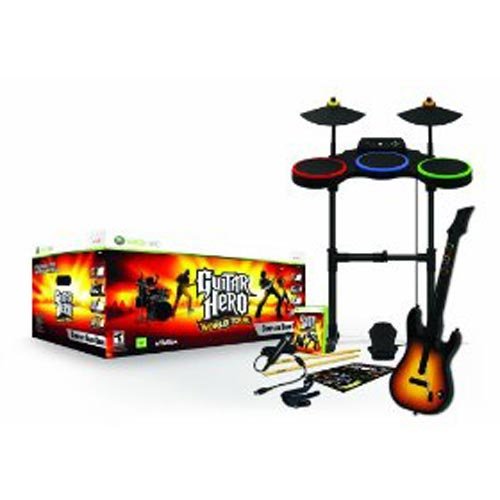 Guitar Hero World Tour + guitare + batterie + micro