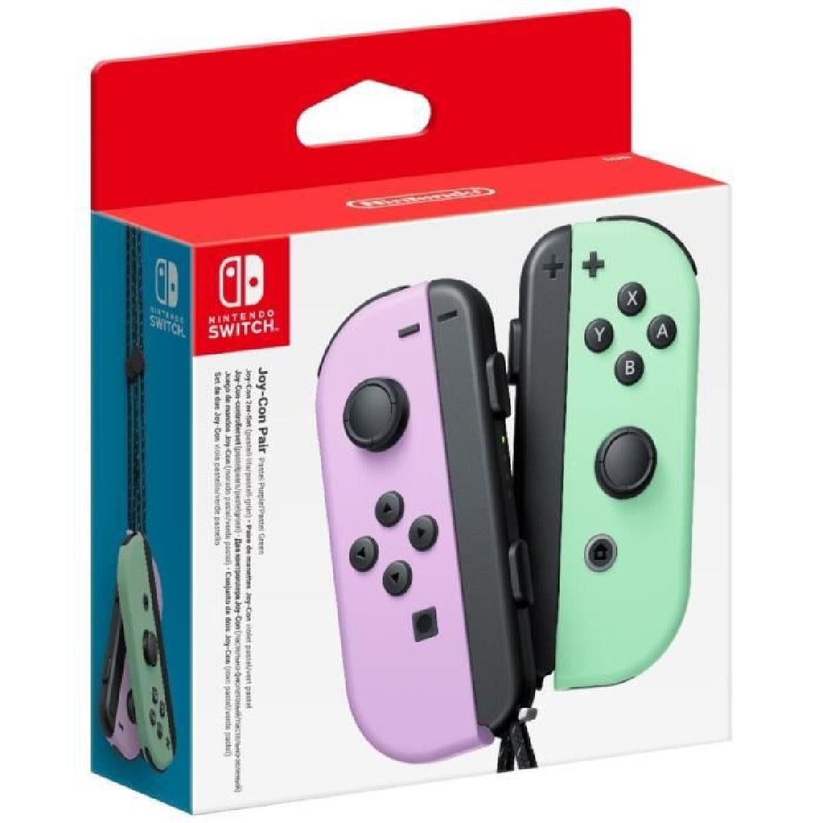 Paire de Manettes Joy-Con Gauche Violet Pastel et Droite Vert Pastel 