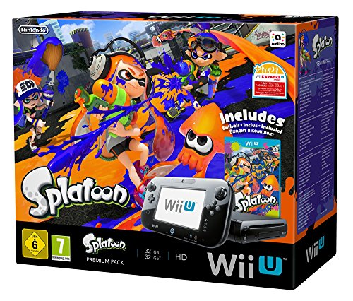 Console Nintendo Wii U 32 Go noire - Pack Splatoon