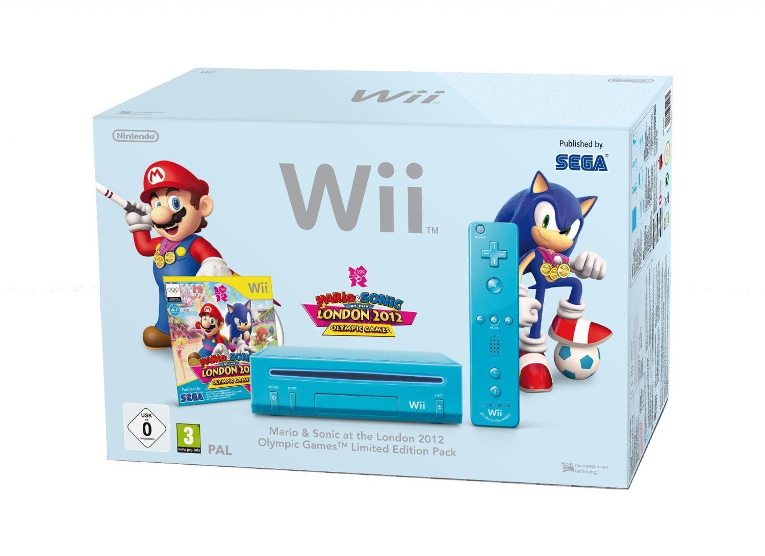 Console Wii bleue - Pack Mario & Sonic aux J.O de Londres 2012