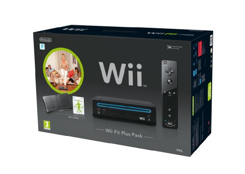 Console Wii black -  Pack Wii Fit Plus 