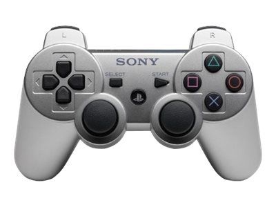 Manette PS3 dual shock - gris métal