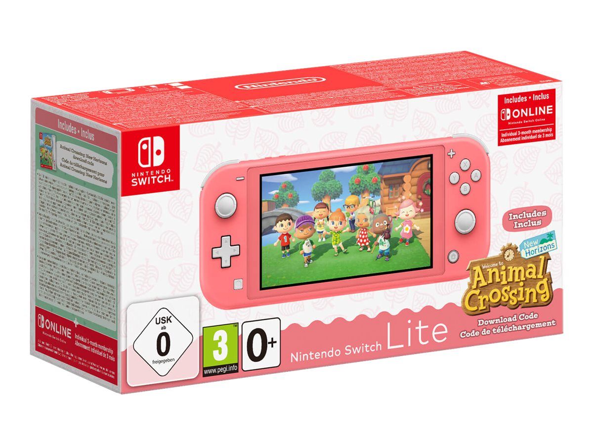 Console Nintendo Switch Lite Corail + Animal Crossing : New Horizon