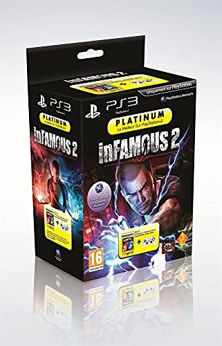 Infamous 2 + Dual Shock 3 - Platinum - argent -  