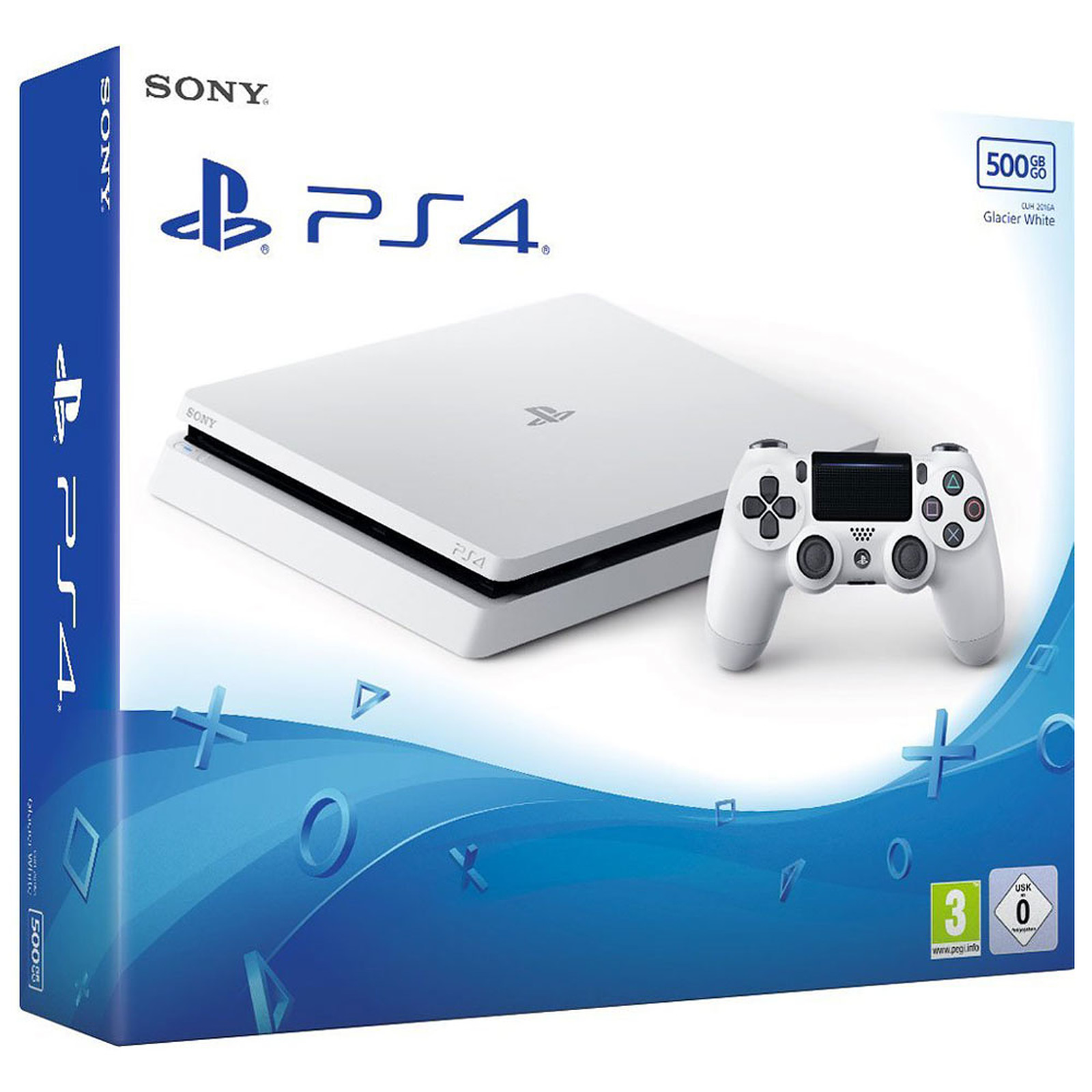 Console PS4 Slim 500 Go  - couleur blanche