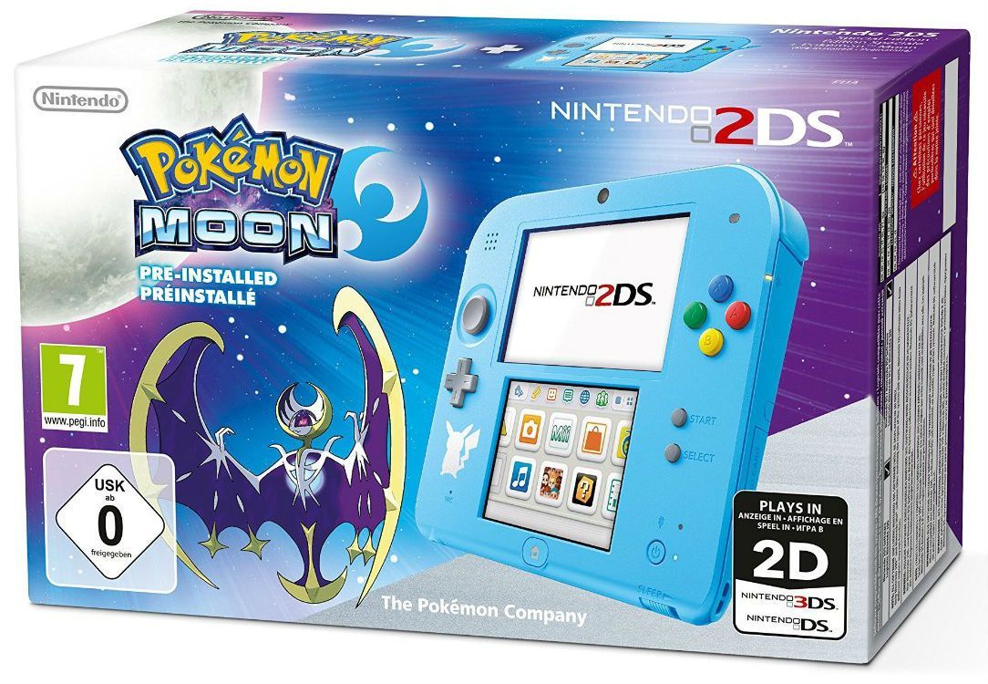 Console Nintendo 2DS pack  Pokemon Moon - bleu