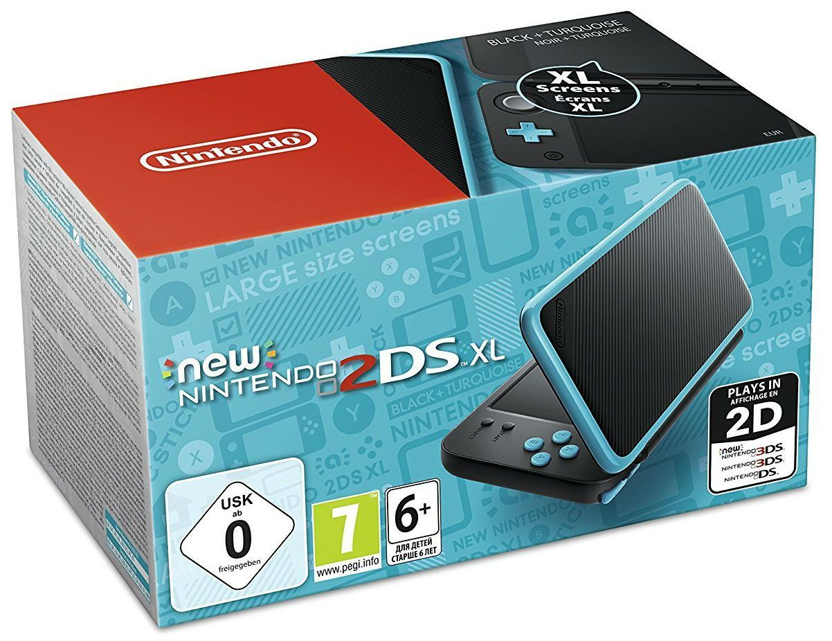 Console New Nintendo 2DS XL - couleur noir + turquoise
