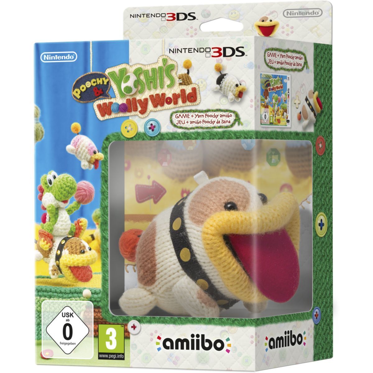 Poochy & Yoshi's Woolly World + Amiibo Poochy de laine