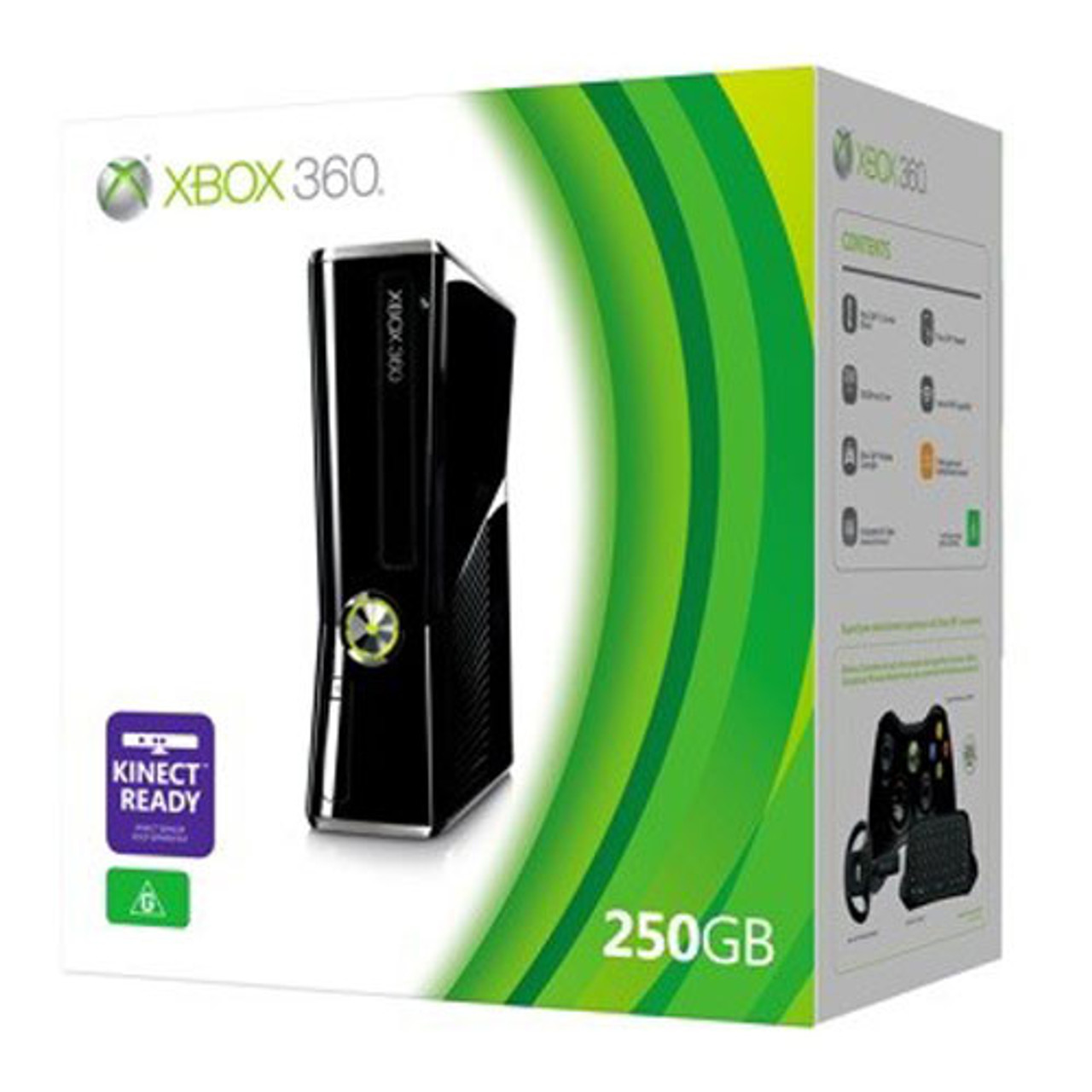 Console Xbox 360 250 Go - couleur noire mat