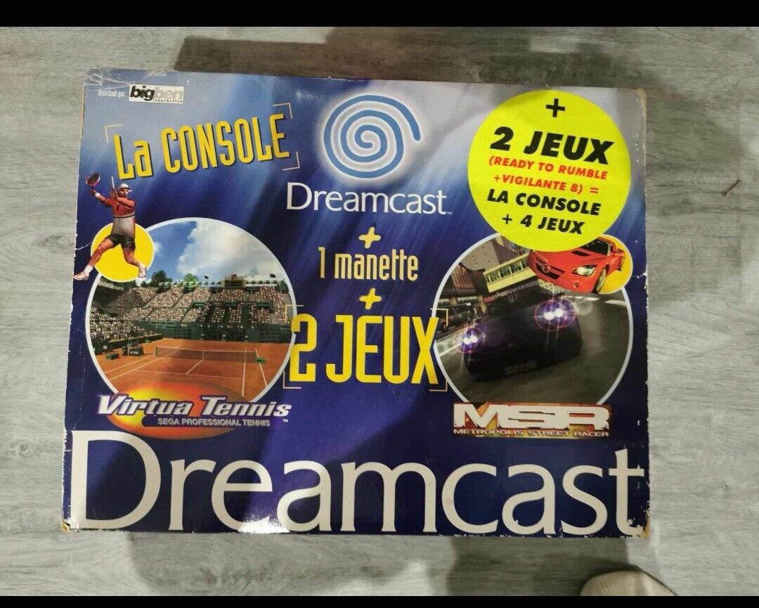 Console Dreamcast  - Pack 2 jeux  Virtua tennis + MSR Racing
