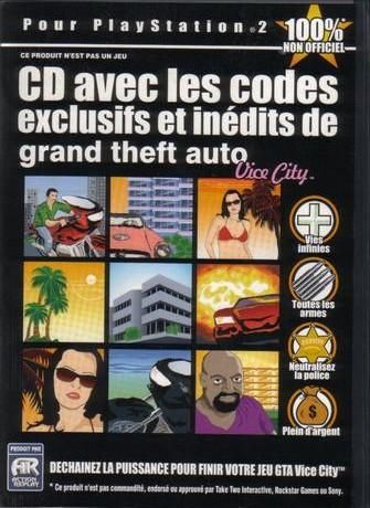 CD avec les codes exlusifs et inédits de Grand Theft Auto Vice City
