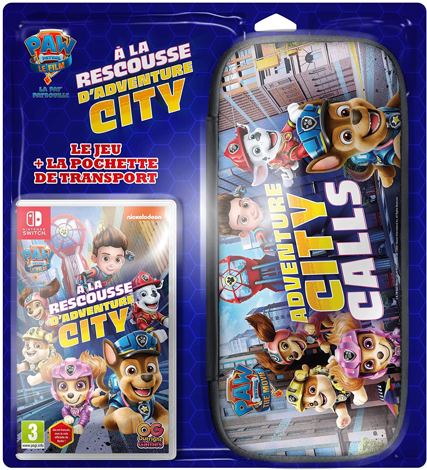 Pat Patrouille A La Rescousse D'aventure City + Pochette Switch