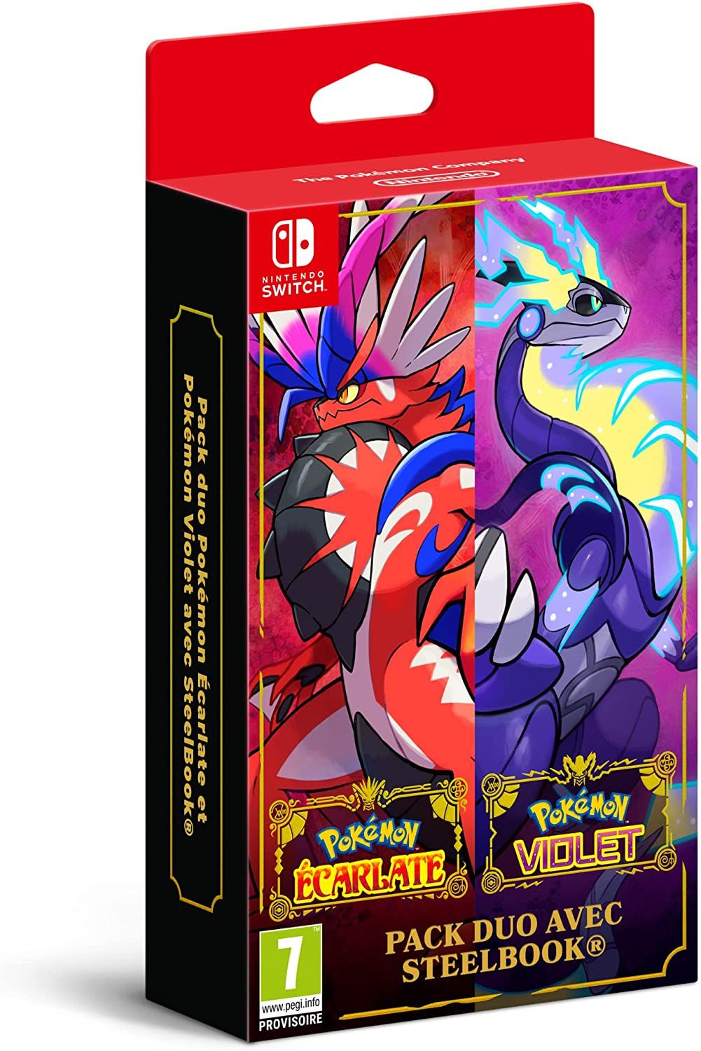 Pack Duo Pokémon Ecarlate et Violet avec SteelBook 