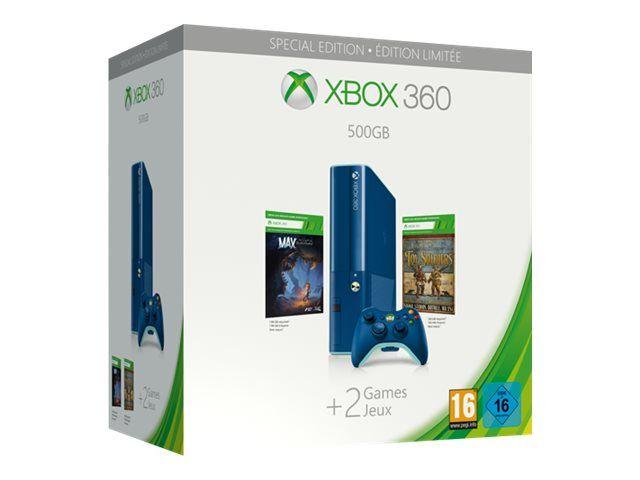 Console Xbox 360 E (500Go) - Special Edition Blue Bundle