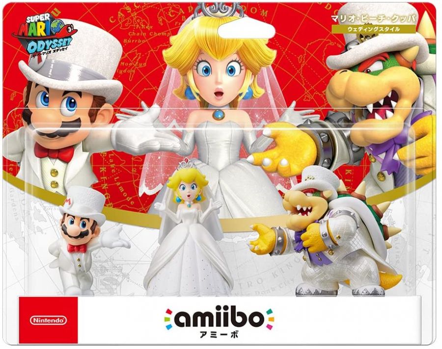 pack Amiibo spécial Mario Odyssey avec Mario, Peach et Bowser