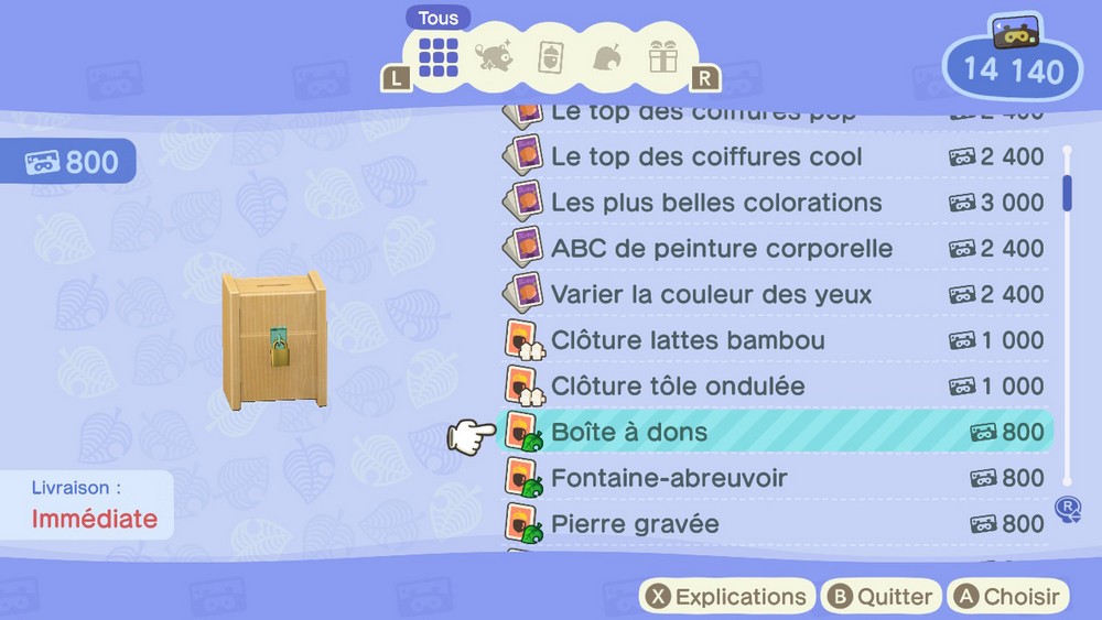 article-phare et boite à dons d dans Animal Crossing New Horizons