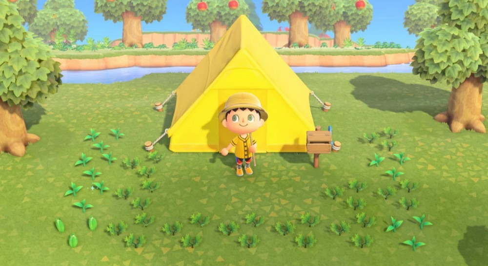 Panter sa tente sur Animal Crossing New Horizons