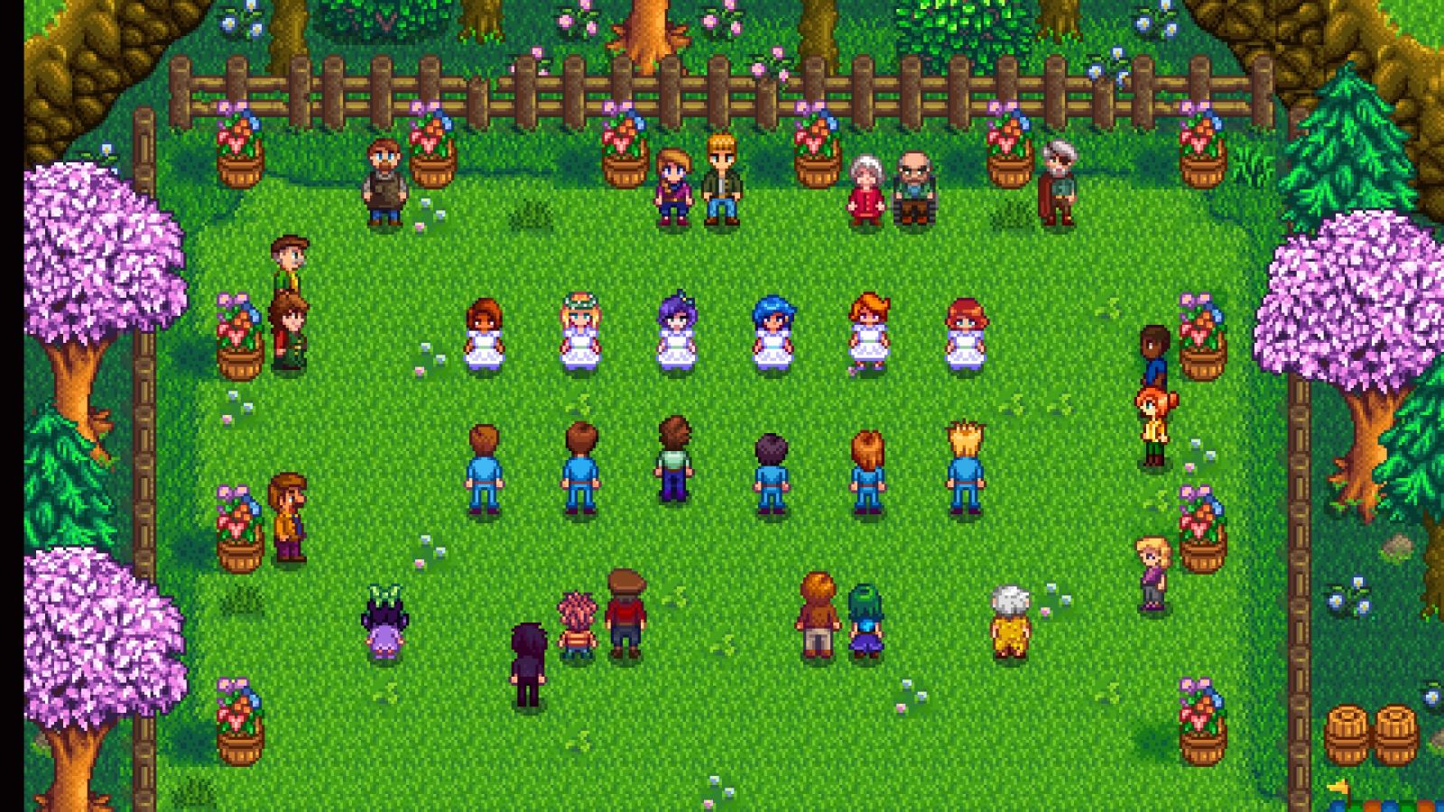 La fête des fleurs est un des premiers événements de Stardew Valley.