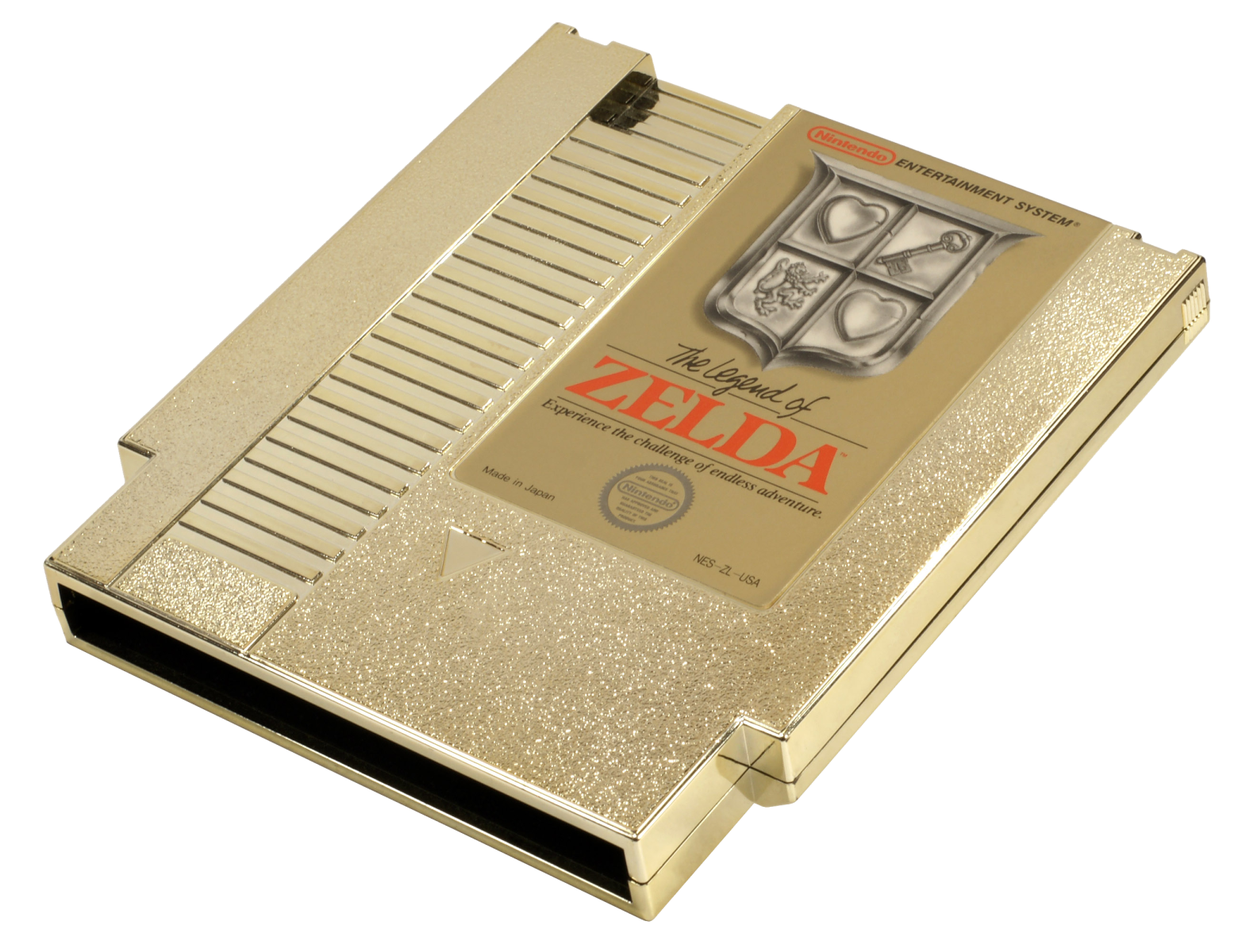 Cartouche or du jeu NES The Legend of Zelda, considéré comme le premier jeu avec une pile de sauvegarde.