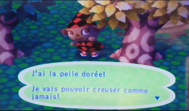 la pelle  doré animal crossing