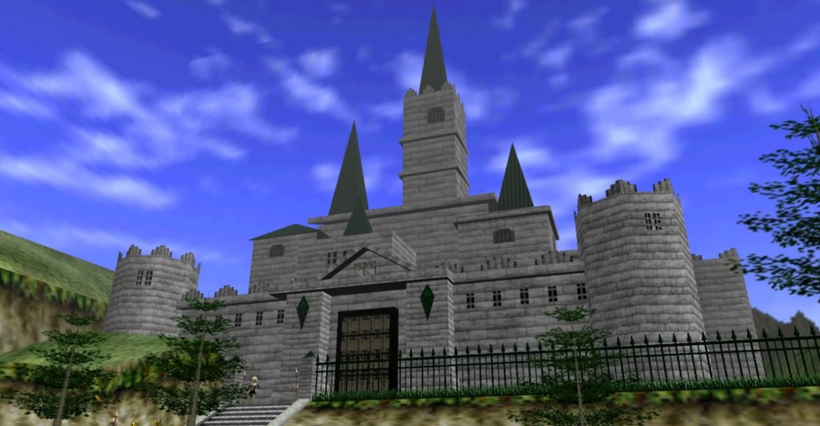 château d'hyrule dans Zelda Ocarina of time sur Nintendo 64
