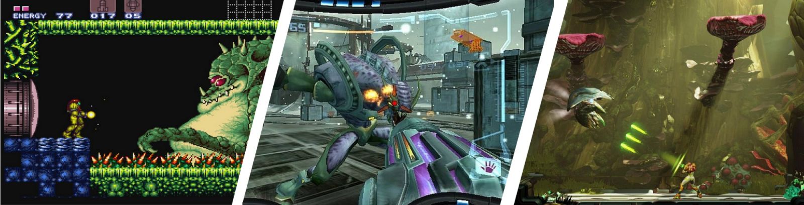 gameplay différents jeux metroid
