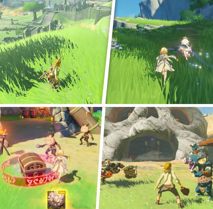 plagiat de BOTW par Genshin Impact